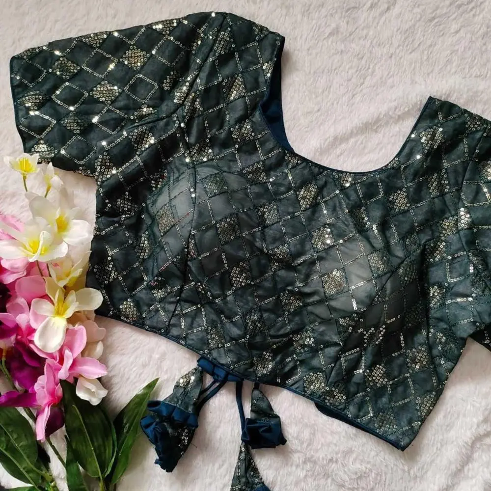 FAUX-GEORGETTE-DESIGNER-ROUND-NECK-BLOUSE-IN-GREY